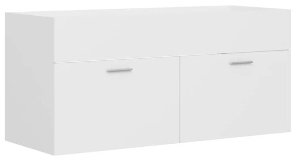 Ormarić za Lavabo - Umivaonik bijeli 100x38 5x46 cm konstruirano drvo - Bijela 100 x 38.5 x 46 cm 1 1