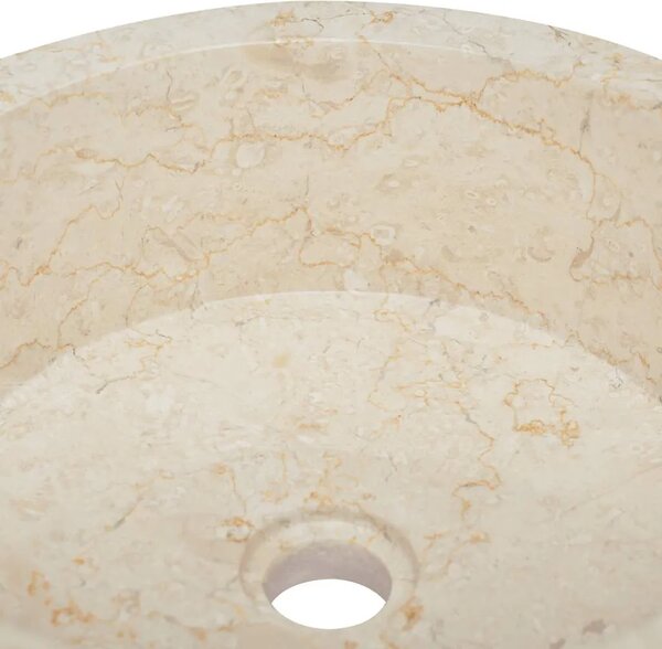 Lavabo - Umivaonik krem Ø 40 x 15 cm mramorni - Krema Krema