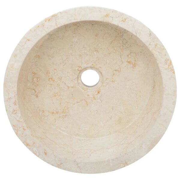 Lavabo - Umivaonik krem Ø 40 x 15 cm mramorni - Krema Krema