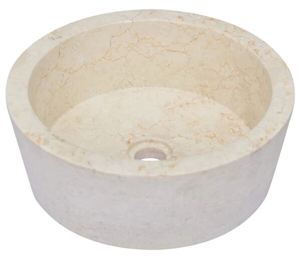 Lavabo - Umivaonik krem Ø 40 x 15 cm mramorni - Krema Krema
