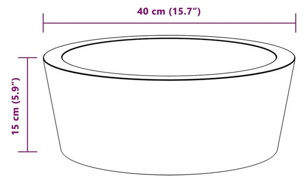 Lavabo - Umivaonik krem Ø 40 x 15 cm mramorni - Krema Krema