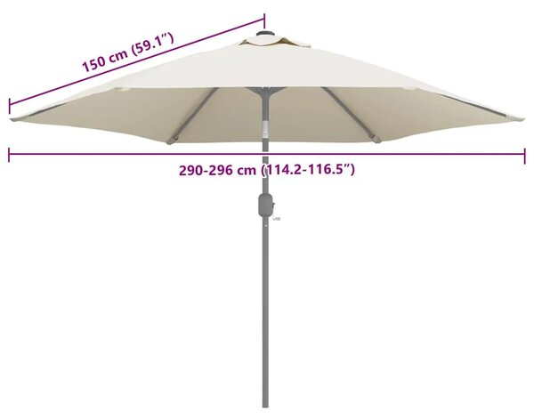 Zamjenska tkanina za vrtni suncobran pješčano bijela 300 cm - Pijesak 1 Pijesak