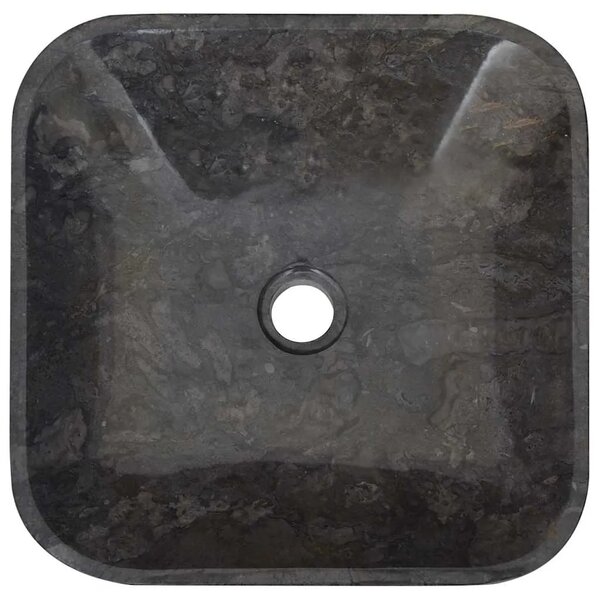 Lavabo - Umivaonik crni 40 x 40 x 10 cm mramorni - Crna Crna