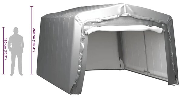 Skladišni šator 370 x 370 cm čelični sivi - 370 x 370 cm 1 370 x 370 cm