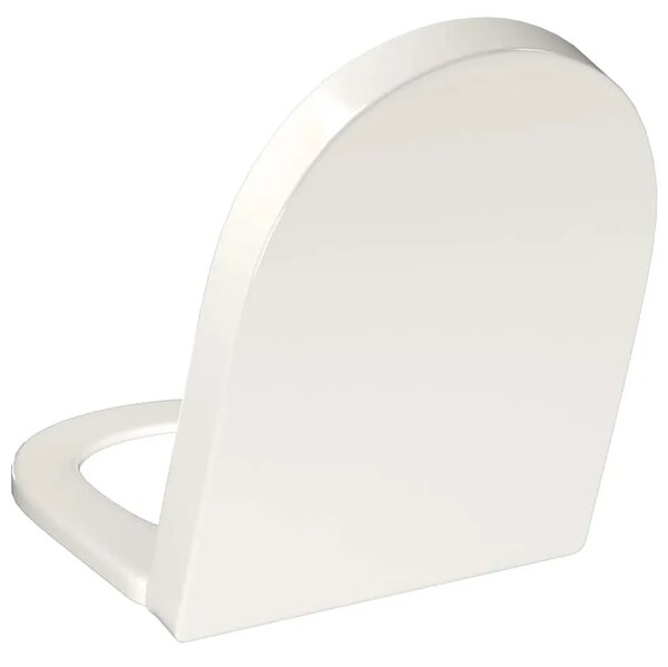Daska za wc - Toaletna daska s mekim zatvaranjem bijela četvrtasta - Bijela 46 x 36 cm(60 - 200 mm) 1 Bijela