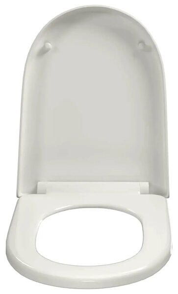 Daska za wc - Toaletna daska s mekim zatvaranjem bijela četvrtasta - Bijela 46 x 36 cm(60 - 200 mm) 1 Bijela