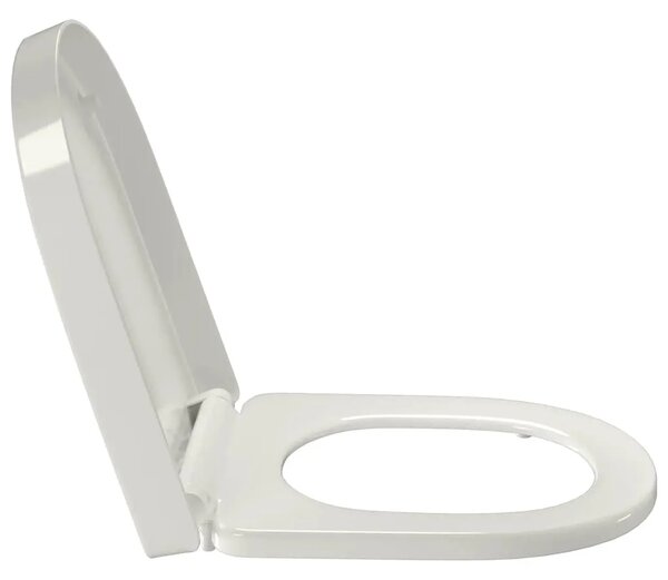 Daska za wc - Toaletna daska s mekim zatvaranjem bijela četvrtasta - Bijela 46 x 36 cm(60 - 200 mm) 1 Bijela