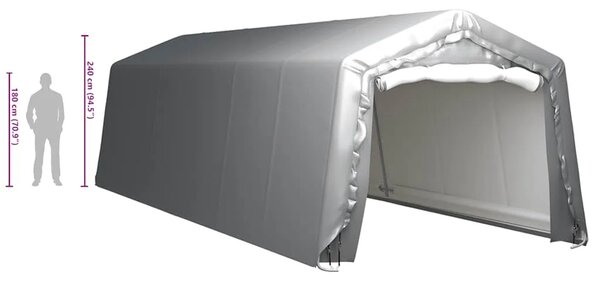 Skladišni šator 300 x 900 cm čelični sivi - 300 x 900 cm 1 300 x 900 cm