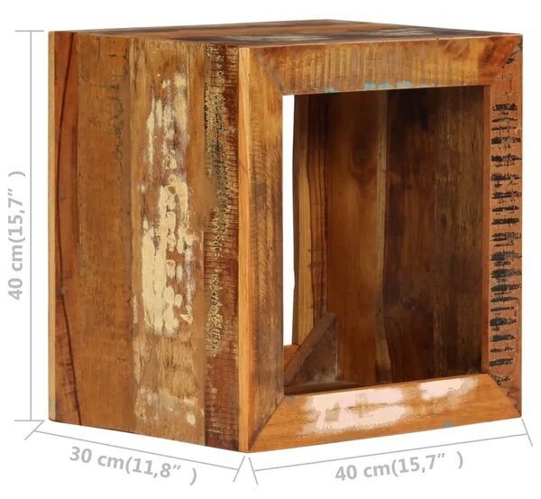 Stolac od masivnog obnovljenog drva 40 x 30 x 40 cm - 1 masivno obnovljeno drvo Masivno obnovljeno drvo