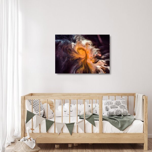 Apstraktna staklena slika - svemir (70x50 cm)