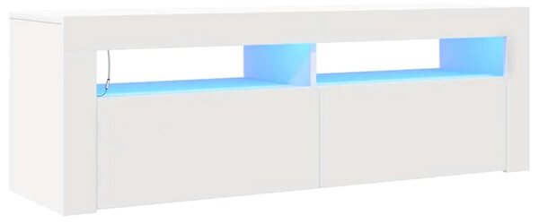 TV ormarić s LED svjetlima bijeli 120 x 35 x 40 cm - Bijela 1 Bijela