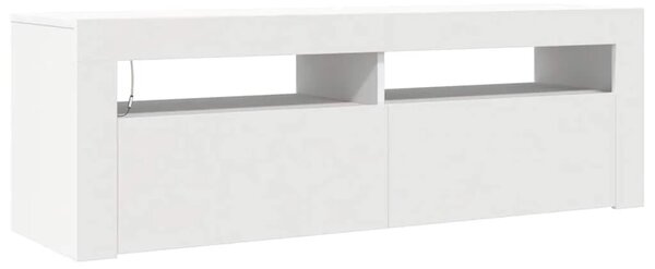 TV ormarić s LED svjetlima bijeli 120 x 35 x 40 cm - Bijela 1 Bijela