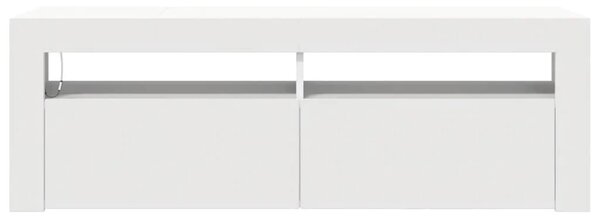 TV ormarić s LED svjetlima bijeli 120 x 35 x 40 cm - Bijela 1 Bijela