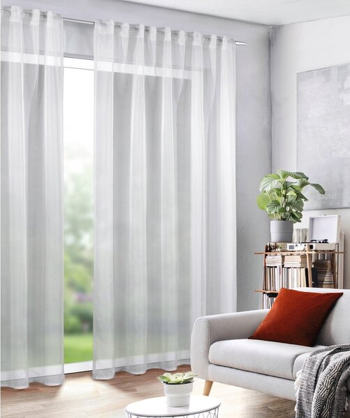 Bijela prozirna zavjesa od voila 135x245 cm Uni – Sehlbach