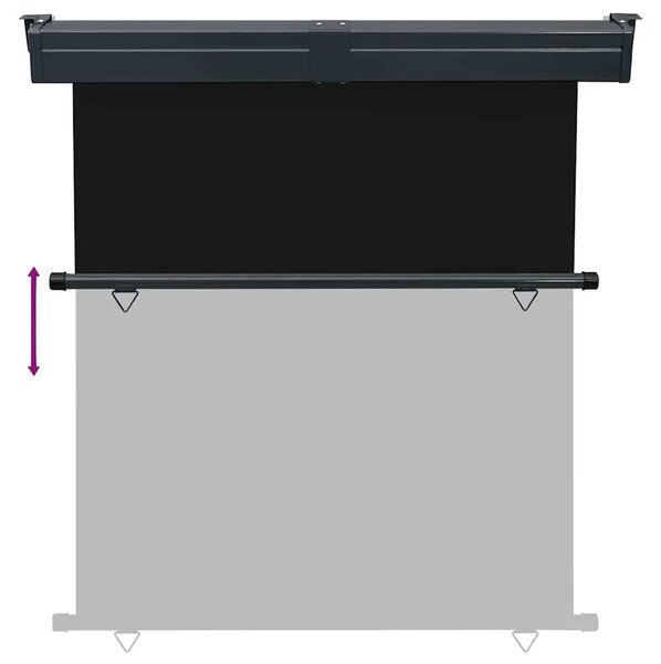 Balkonska bočna tenda 175 x 250 cm crna - Crna 175 x 250 cm 1 Crna