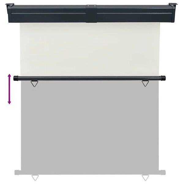 Balkonska bočna tenda 165 x 250 cm krem - Krema 165 x 250 cm 1 Krema