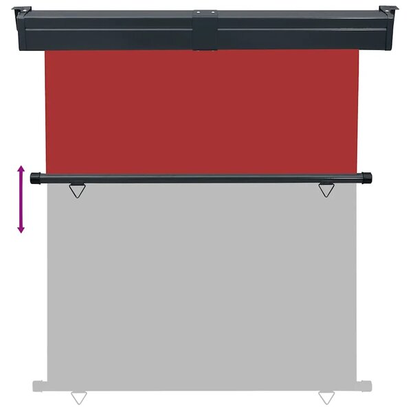 Balkonska bočna tenda 175 x 250 cm crvena - Crvena 175 x 250 cm 1 Crvena