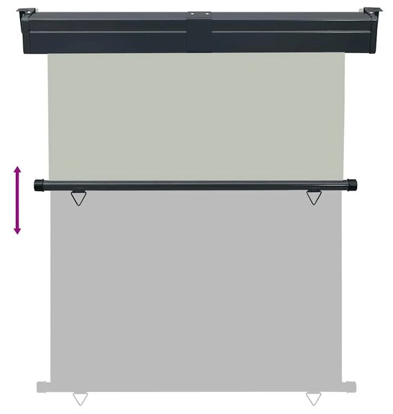 Balkonska bočna tenda 145 x 250 cm siva - Siva 145 x 250 cm 1 Siva