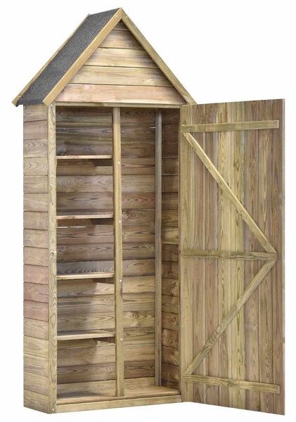 Vrtna kućica za alat od impregnirane borovine 69 5x32x178 cm - 69 5 x 32 x 178 cm 69 69 5 x 32 x 178 cm