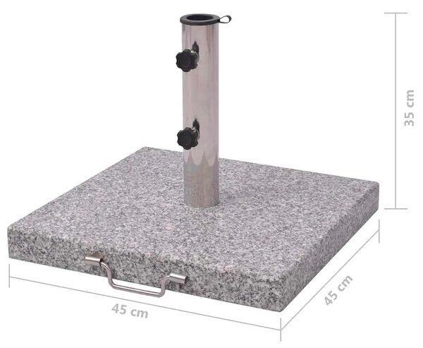 Stalak za suncobran 45 cm - Siva 1 s transportnim kotačićima Siva