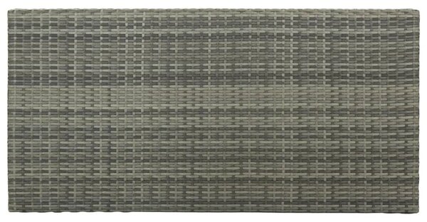 Barski stol sa stalkom za pohranu sivi 120x60x110 cm poliratan - Siva 1 Siva