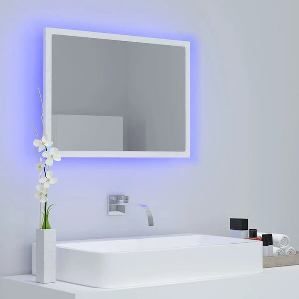 LED kupaonsko ogledalo bijelo 60 x 8 5 x 37 cm akrilno - Bijela 1 Bijela