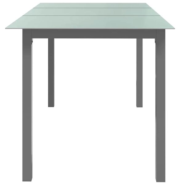 Vrtni stol svjetlosivi 150 x 90 x 74 cm od aluminija i stakla - Svjetlosiva 150 x 90 x 74 cm 1 Svjetlosiva