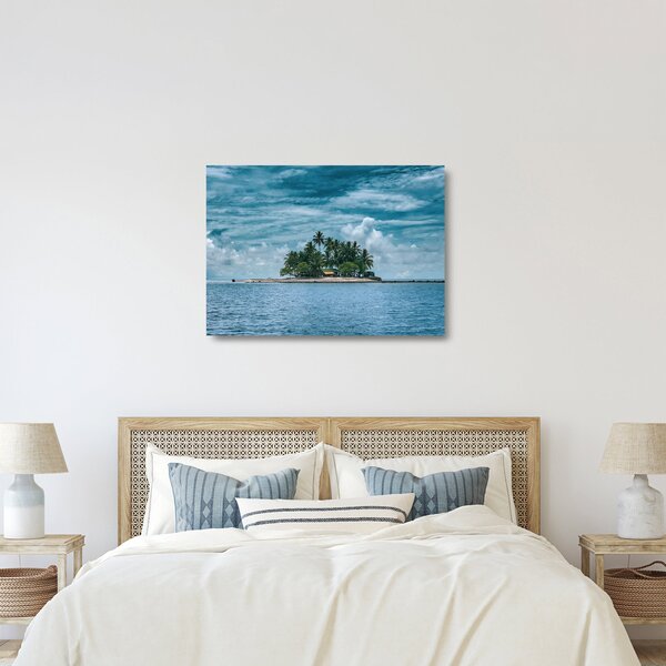 Staklena slika - otok u moru (70x50 cm)
