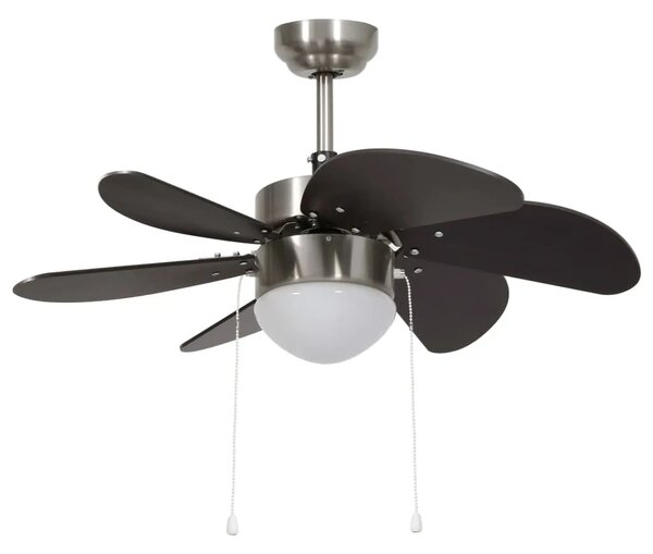 Stropni ventilator sa svjetlom 76 cm tamnosmeđi - Tamno smeđa Tamno smeđa