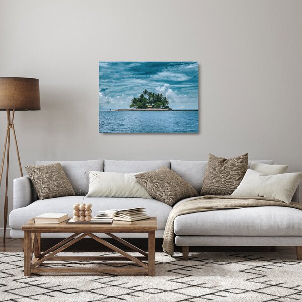 Staklena slika - otok u moru (70x50 cm)