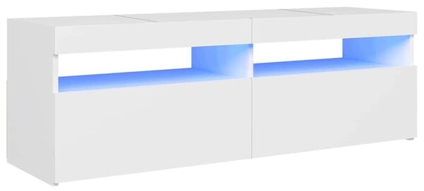 TV ormarić s LED svjetlima bijeli 120x35x40 cm - Bijela 1 120 cm Bijela