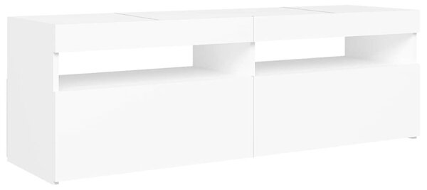 TV ormarić s LED svjetlima bijeli 120x35x40 cm - Bijela 1 120 cm Bijela