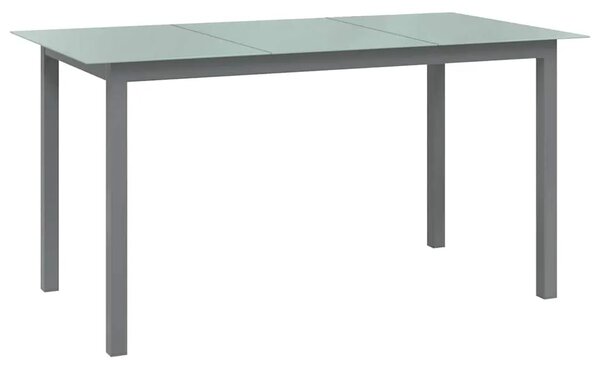 Vrtni stol svjetlosivi 150 x 90 x 74 cm od aluminija i stakla - Svjetlosiva 150 x 90 x 74 cm 1 Svjetlosiva