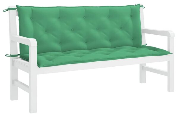Jastuk za vrtnu klupu zeleni 150x(50+50)x7 cm od tkanine Oxford - Zelena 150 cm 2 Zelena