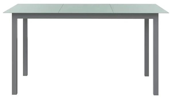 Vrtni stol svjetlosivi 150 x 90 x 74 cm od aluminija i stakla - Svjetlosiva 150 x 90 x 74 cm 1 Svjetlosiva