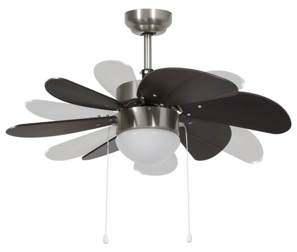 Stropni ventilator sa svjetlom 76 cm tamnosmeđi - Tamno smeđa Tamno smeđa