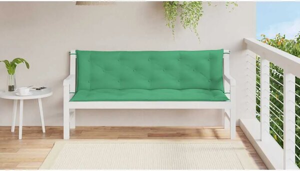 Jastuk za vrtnu klupu zeleni 150x(50+50)x7 cm od tkanine Oxford - Zelena 150 cm 2 Zelena