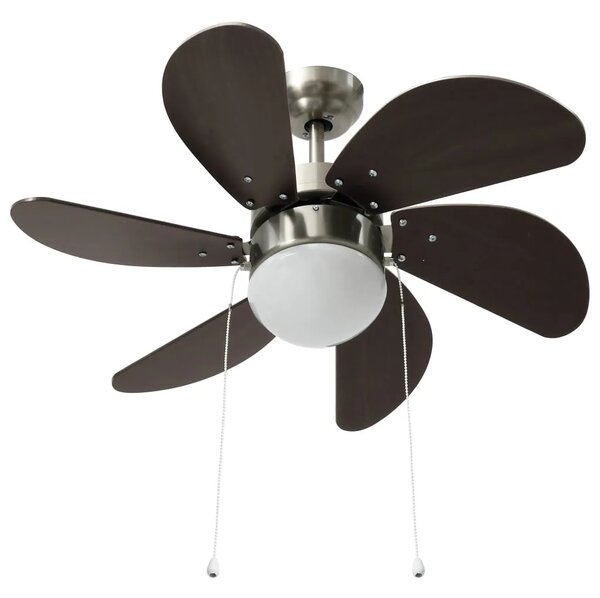 Stropni ventilator sa svjetlom 76 cm tamnosmeđi - Tamno smeđa Tamno smeđa