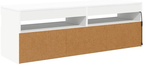 TV ormarić s LED svjetlima bijeli 120x35x40 cm - Bijela 1 120 cm Bijela