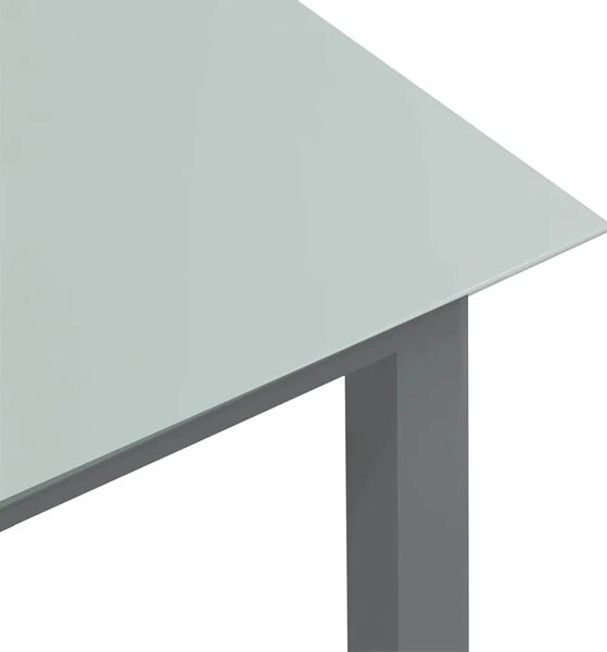 Vrtni stol svjetlosivi 150 x 90 x 74 cm od aluminija i stakla - Svjetlosiva 150 x 90 x 74 cm 1 Svjetlosiva