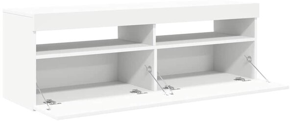 TV ormarić s LED svjetlima bijeli 120x35x40 cm - Bijela 1 120 cm Bijela