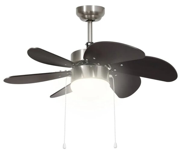 Stropni ventilator sa svjetlom 76 cm tamnosmeđi - Tamno smeđa Tamno smeđa