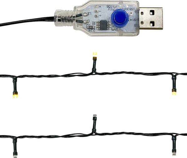 Božićna girlanda s LED svjetlima 10 m crna - Crna 10 m 1 1