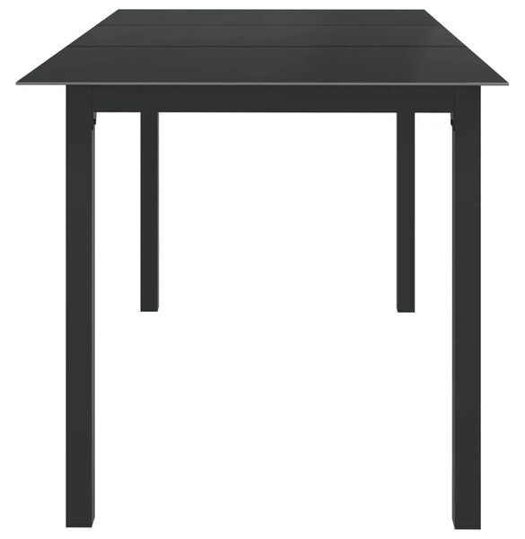 Vrtni stol crni 150 x 90 x 74 cm od aluminija i stakla - Crna 150 x 90 x 74 cm 1 Crna