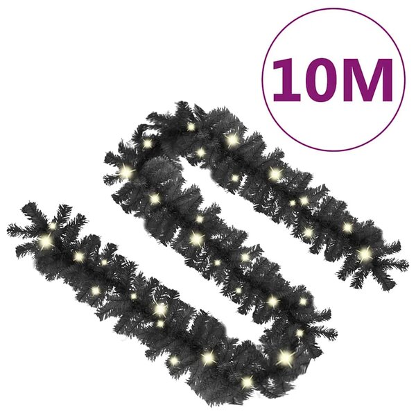 Božićna girlanda s LED svjetlima 10 m crna - Crna 10 m 1 1