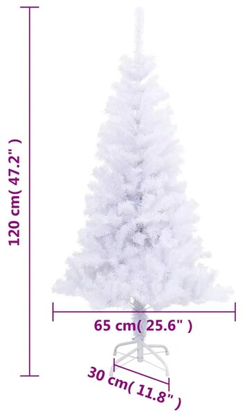 Umjetno božićno drvce sa stalkom 120 cm 230 grana - Bijela 120 cm 1 1