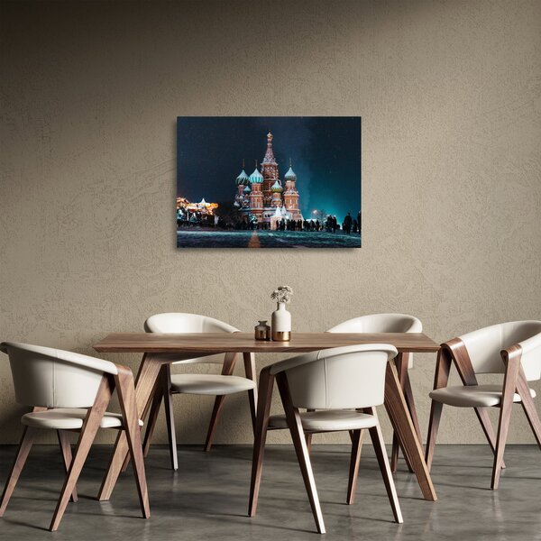 Staklena slika građevine u Rusiji (70x50 cm)
