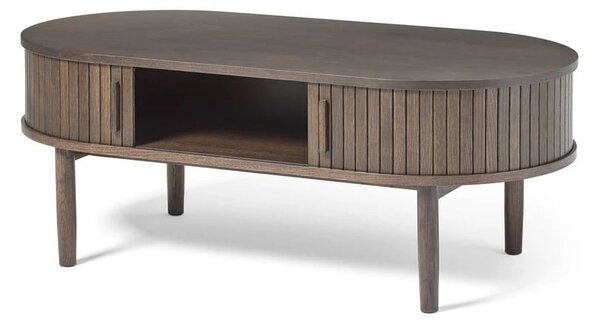 Stolić za kavu u dekoru hrasta u tamnoj prirodnoj boji 60x120 cm Meta – Unique Furniture