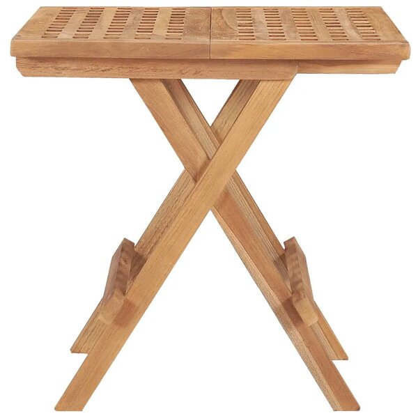 Sklopivi vrtni stol 50 x 50 x 50 cm od masivne tikovine - 1 Četvrtasto Četvrtasto