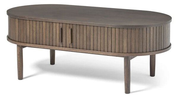 Stolić za kavu u dekoru hrasta u tamnoj prirodnoj boji 60x120 cm Meta – Unique Furniture